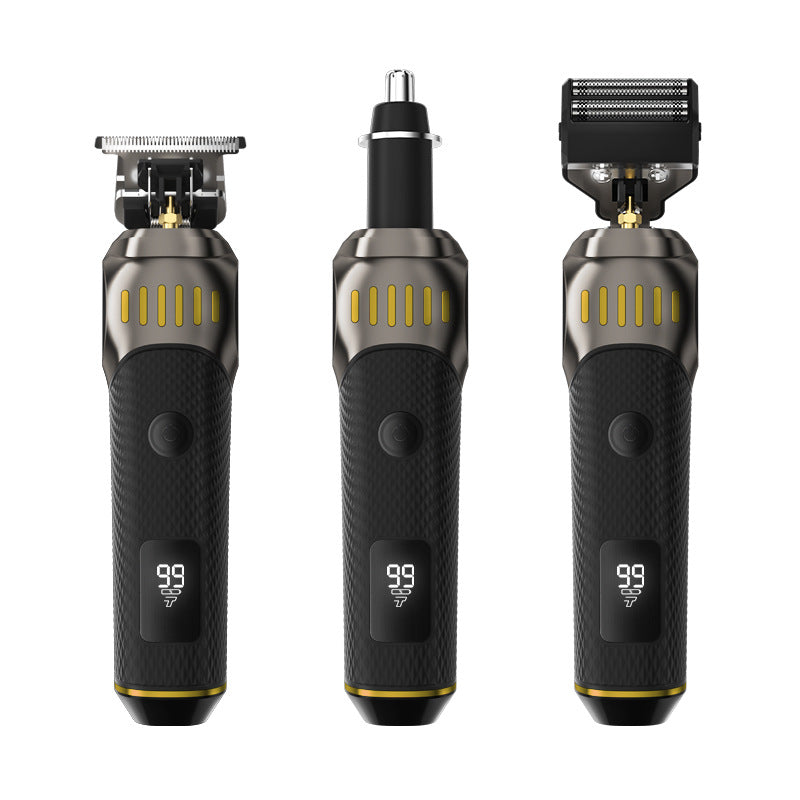 ❄️Sommerfrische 51 % Rabatt!👨Luxuriöses 3-in-1 Profi-Pflegeset für Männer – T-Blade-Trimmer, Folienrasierer & Nasentrimmer – Mit LED-Display & USB-wiederaufladbar