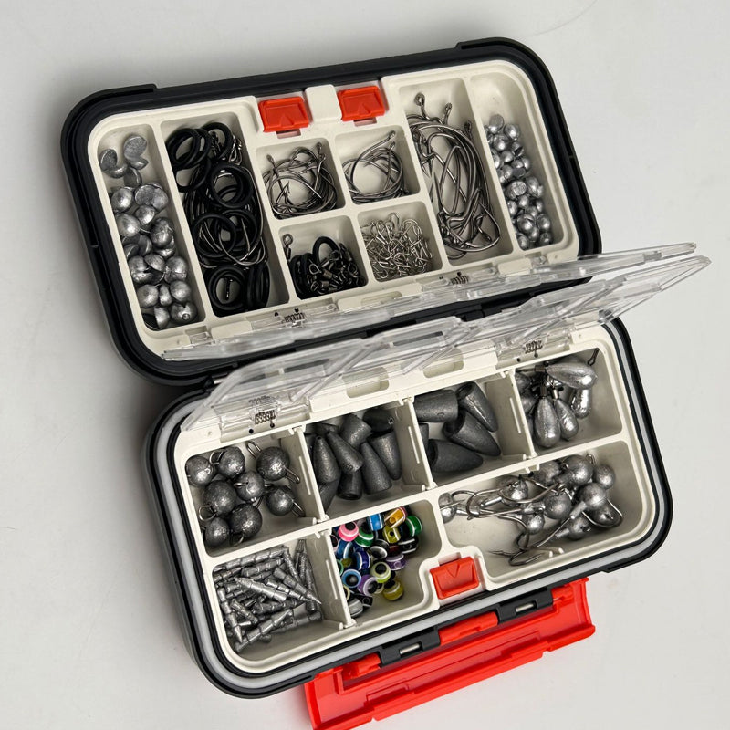 🎣264-teiliges Angelzubehör-Set mit wasserdichter Box