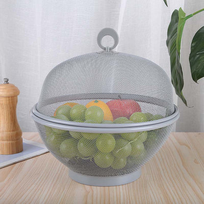 📢📢50 % Rabatt!! 🥳💞 50K+ VERKAUFT! ⚡✨Zweifunktions-Obstkorb mit Deckel，Aufbewahren，Abtropfen & Dekoration in einem🍎🥬