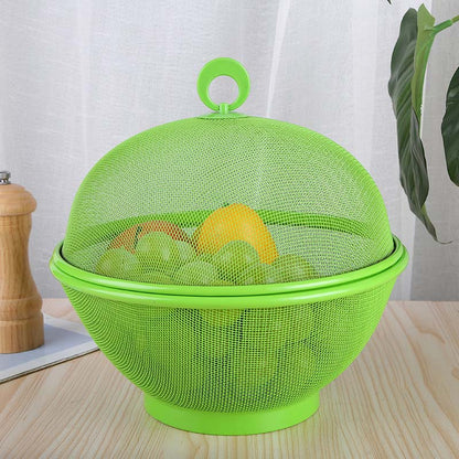📢📢50 % Rabatt!! 🥳💞 50K+ VERKAUFT! ⚡✨Zweifunktions-Obstkorb mit Deckel，Aufbewahren，Abtropfen & Dekoration in einem🍎🥬