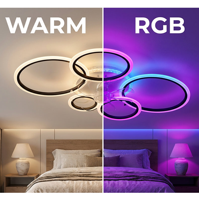 ✨🔥RGB-Deckenventilator mit Beleuchtung und Fernbedienung