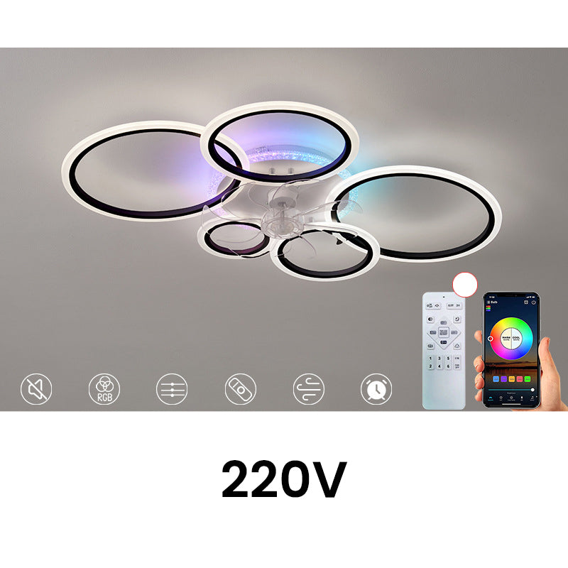 ✨🔥RGB-Deckenventilator mit Beleuchtung und Fernbedienung