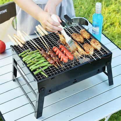 🍖 50%RABATT!! 🏕️ Faltbarer tragbarer Grill mit Schublade & Ständer – Kompakt, stabil & perfekt für Camping, Garten & Balkon ✨
