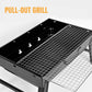🍖 50%RABATT!! 🏕️ Faltbarer tragbarer Grill mit Schublade & Ständer – Kompakt, stabil & perfekt für Camping, Garten & Balkon ✨