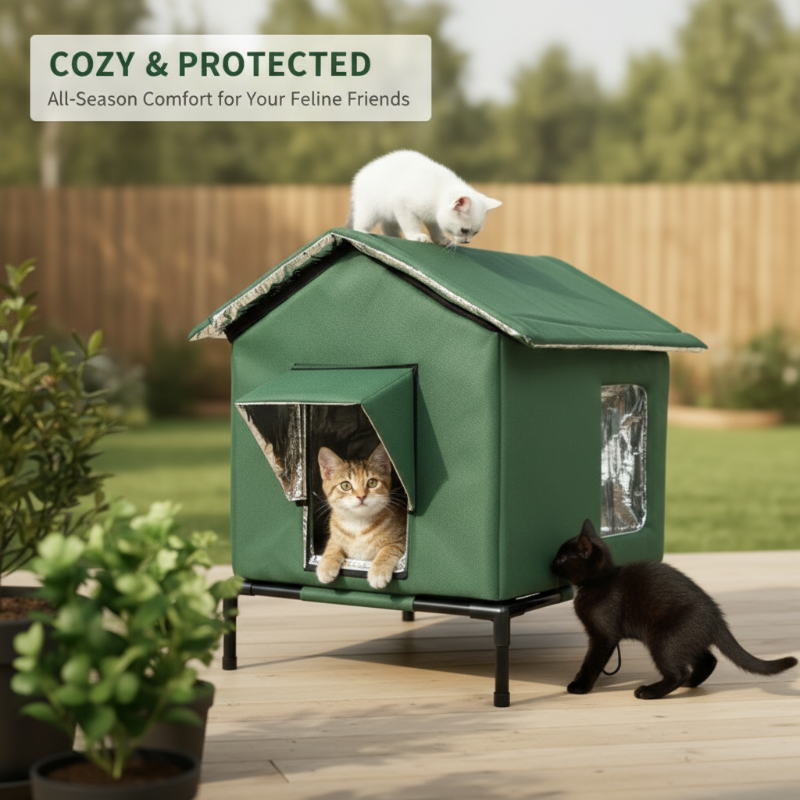 🐱🏠🔥 50% RABATT ⏰ Wasserdichtes Outdoor-Katzenhaus – erhöht, klappbar & wetterfest ✨ Perfekt für Garten, Balkon & Streuner
