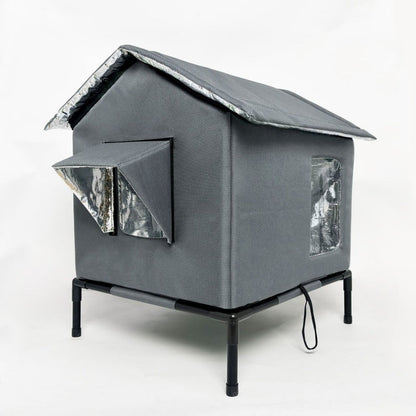 🐱🏠🔥 50% RABATT ⏰ Wasserdichtes Outdoor-Katzenhaus – erhöht, klappbar & wetterfest ✨ Perfekt für Garten, Balkon & Streuner