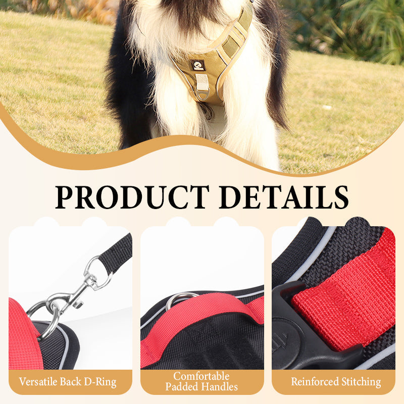 🐕 50% RABATT! ✨ Hundegeschirr ohne Zugkraft mit Leine und LED-Halsband – Vorderer D-Ring, Reflektierend, Verstellbar 🦮