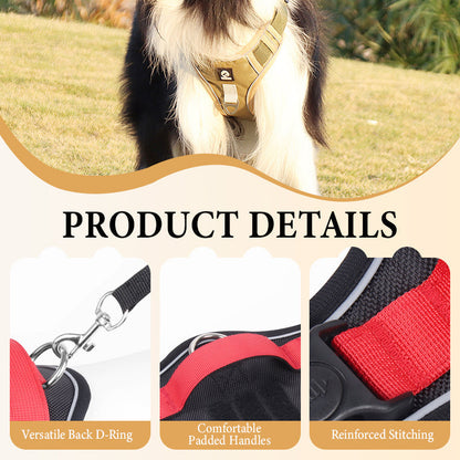 🐕 50% RABATT! ✨ Hundegeschirr ohne Zugkraft mit Leine und LED-Halsband – Vorderer D-Ring, Reflektierend, Verstellbar 🦮