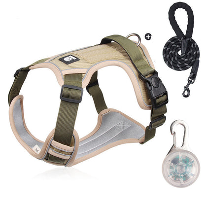 🐕 50% RABATT! ✨ Hundegeschirr ohne Zugkraft mit Leine und LED-Halsband – Vorderer D-Ring, Reflektierend, Verstellbar 🦮