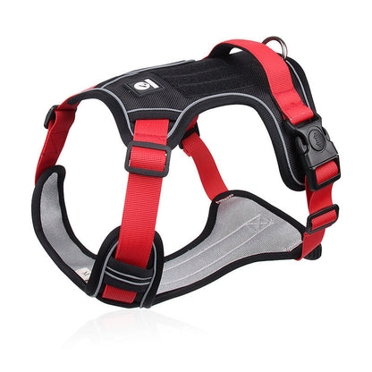🐕 50% RABATT! ✨ Hundegeschirr ohne Zugkraft mit Leine und LED-Halsband – Vorderer D-Ring, Reflektierend, Verstellbar 🦮
