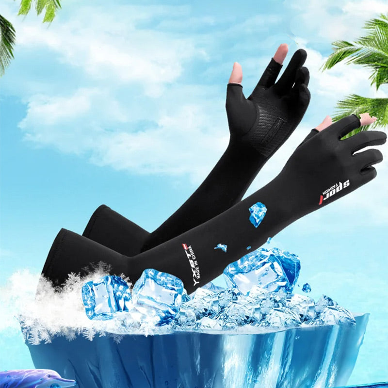 🧤 50% RABATT! ❄️ Ice Silk Armmanschetten – Kühlendes Material, UV-Schutz & Atmungsaktiv Für Heiße Tage Im Freien ☀️