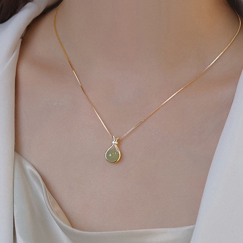 ✨Elegant Hetian Jade Pendant Necklace - Modisch, elegant, vielseitig kombinierbar