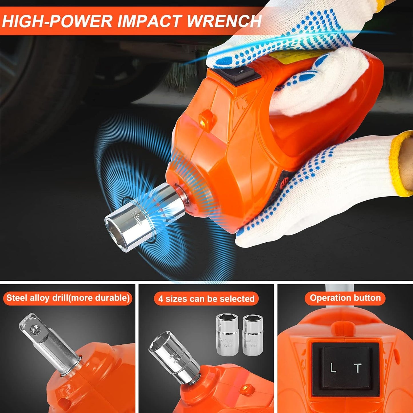 🎉🔧 50% RABATT! 12-in-1-Wagenheber-Set, max. 5 t, hydraulischer Wagenheber mit elektrischem Schlagschrauber, eingeb. Pumpe & LED-Licht, tragb. Aufzug ✨