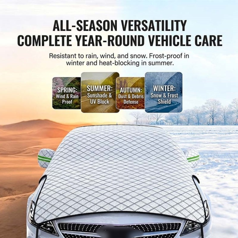 🚗🛡️ 50% RABATT! Dicke Halbgarage Autoabdeckung – Sonnen- & Schneeschutz – Isolierend, wasserdicht & perfekt für Frontscheibe, Motorhaube & Dach ❄️☀️
