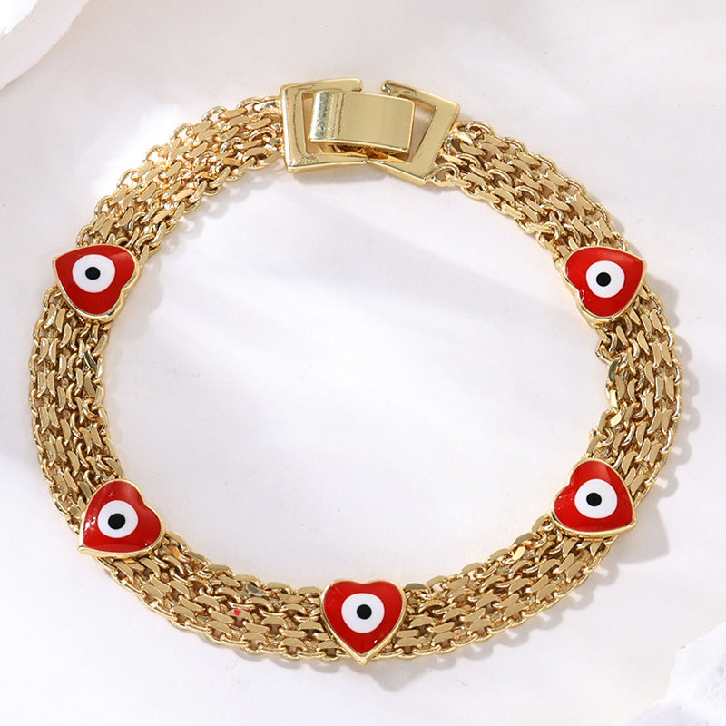 🧿 50% RABATT! 💕 Armband im Bohème-Stil mit Anhängern – Böser Blick & Elefant – Schützend, boho-chic & perfekt als Geschenk ✨