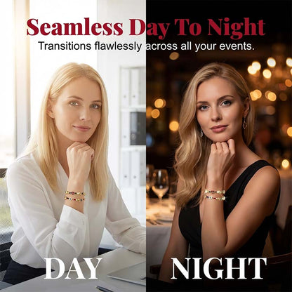 💫 LIMITED-TIME 50% RABATT! ✨ Himmelscharme-Armband – Sonne, Mond, Sterne, Kristalle, Goldton 🪐