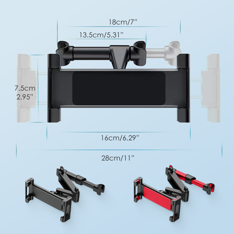 📱🚗 50% RABATT! Teleskopische Auto-Kopfstützenhalterung für Handys & Tablets – Stabile Befestigung, 360° drehbar & perfekt für Reisen ✨