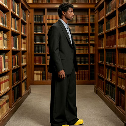 Minimalistische Herrenhose mit weitem Bein