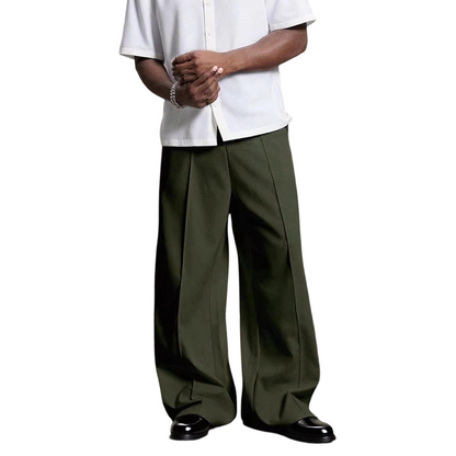 Minimalistische Herrenhose mit weitem Bein