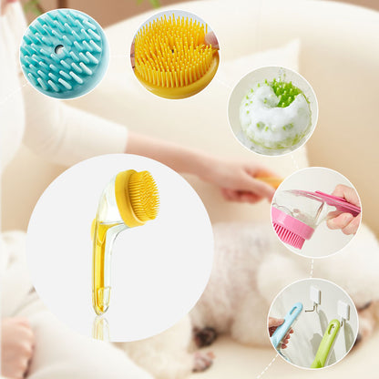 📢📢50 % RABATT!! ⏰Tierbadbürste mit langem Griff und Shampoo-Spender