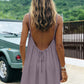 👗🌸 50% RABATT! Damen sommerliches rückenfreies Minikleid mit Spaghettiträgern – Leicht, frech & perfekt für heiße Tage ☀️
