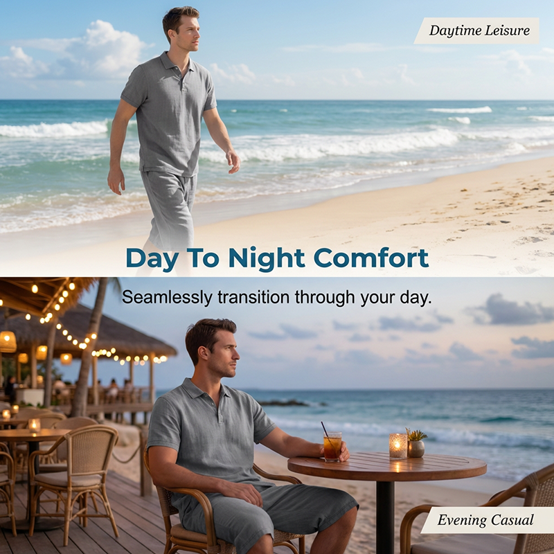 ✨Sommer-Sonderangebot 50% RABATT! | Herren-Leinenhemd-und-Freizeithose-Set