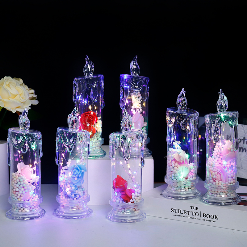 LED-Rosenlichtkerze💝🏠