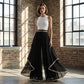 👖 50% RABATT! ✨ Elegante weite Hosen mit Goldrand – Fließend, luftig & perfekt für besondere Anlässe 💫