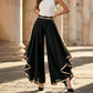 👖 50% RABATT! ✨ Elegante weite Hosen mit Goldrand – Fließend, luftig & perfekt für besondere Anlässe 💫