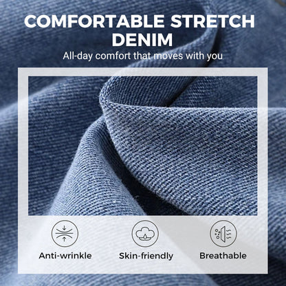 👖 ZEITLICH BEGRENZT 50% RABATT! ✨ Damen Cargo-Jeans aus Denim – Weites Bein, Hohe Taille, Viele Taschen, Stretch ✨