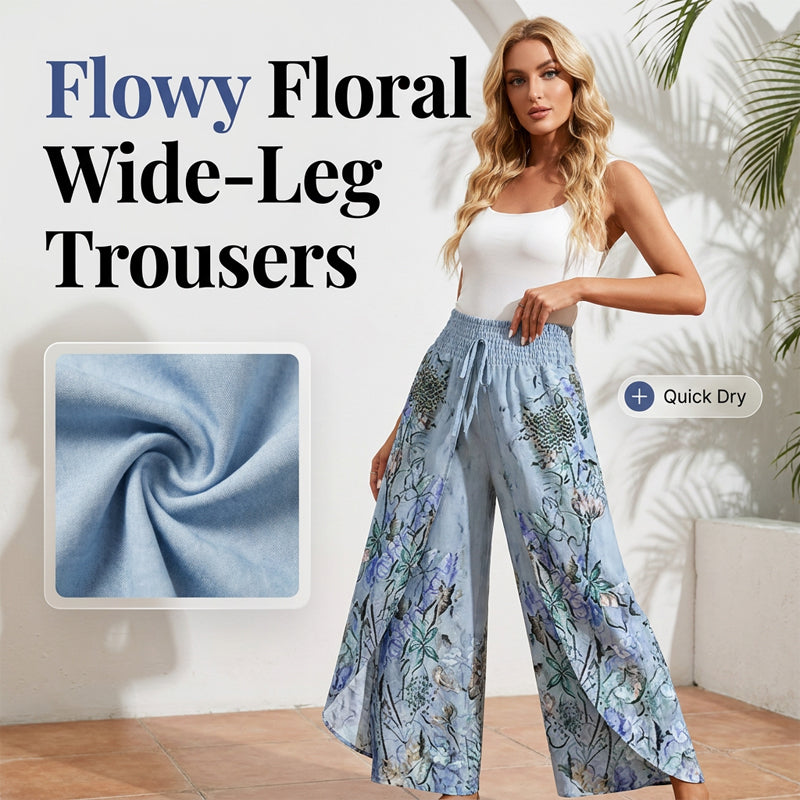 🔥 3.000+ VERKAUFT 💥 -50% 🌺 Damenhose mit weitem Bein 👖 luftiger Sitz, trendiger Print & maximaler Komfort ✨