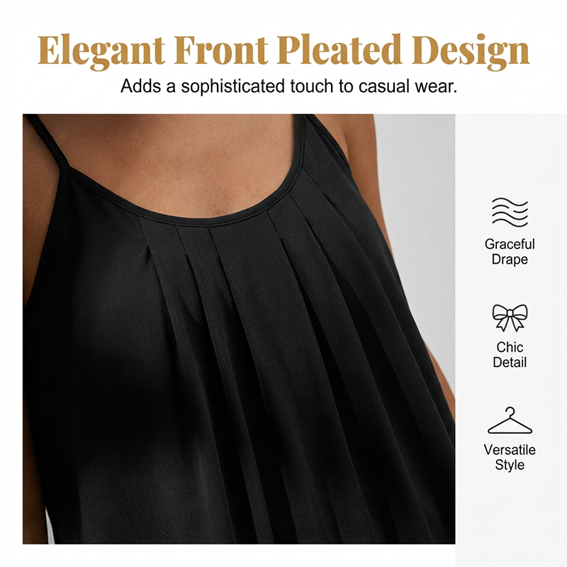 👗 JETZT 50% RABATT! 🌿 Luftiges Plissee-Sommerträgerhemd – Weiches Atmungsaktives Gewebe & Lockere Passform – Elegantes Design & Vielseitiger Stil – Perfekt für Freizeitausgänge ☀️