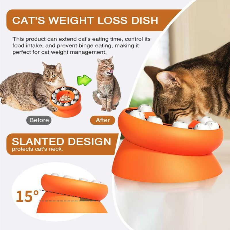 🐱 50% RABATT! 🧩 Puzzle-Futterschale für Katzen – Fördert langsames Fressen, reduziert Erbrechen & regt den Geist an – rutschfest & leicht zu reinigen 🐾