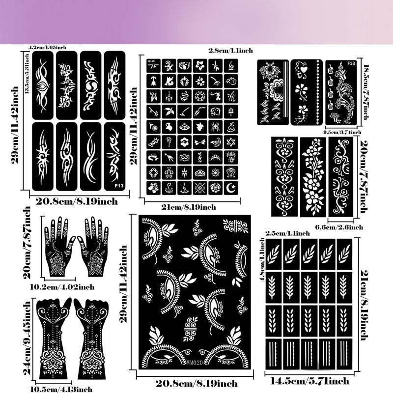 🎨 50% RABATT! ✍️ Komplettes 3-Farben-Henna-Tattoo-Set – Natürlich, langanhaltend & perfekt für kreative Körperkunst zu Hause 🌸