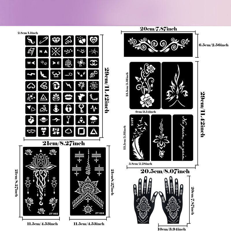 🎨 50% RABATT! ✍️ Komplettes 3-Farben-Henna-Tattoo-Set – Natürlich, langanhaltend & perfekt für kreative Körperkunst zu Hause 🌸