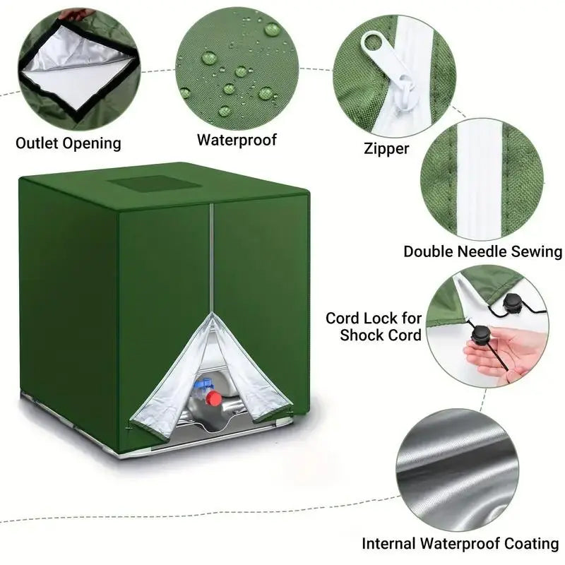 📢📢50 % Rabatt!! ⏰🛢️ IBC-Tankabdeckung (1000 l) – wetterfeste Schutzhülle, wasserdicht, staubdicht & mit UV-Schutz für Outdoor-Wassertanks ☀️