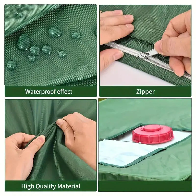 📢📢50 % Rabatt!! ⏰🛢️ IBC-Tankabdeckung (1000 l) – wetterfeste Schutzhülle, wasserdicht, staubdicht & mit UV-Schutz für Outdoor-Wassertanks ☀️