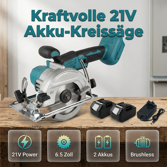 ⚡🛠️【Limitiertes Angebot:  50% RABATT!】 Hochgeschwindigkeits-Akku-Kreissäge mit bürstenlosem Motor – Leistungsstark, kabellos & präzise