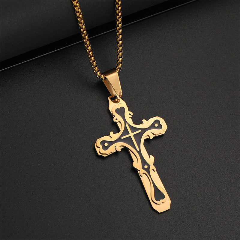 ✝️ 50% RABATT! ✨ Verzierte Vintage-Kreuzanhänger-Halskette – Detailreich, zeitlos & perfekt als bedeutungsvolles Geschenk oder Statement-Schmuck für jeden Tag 💛