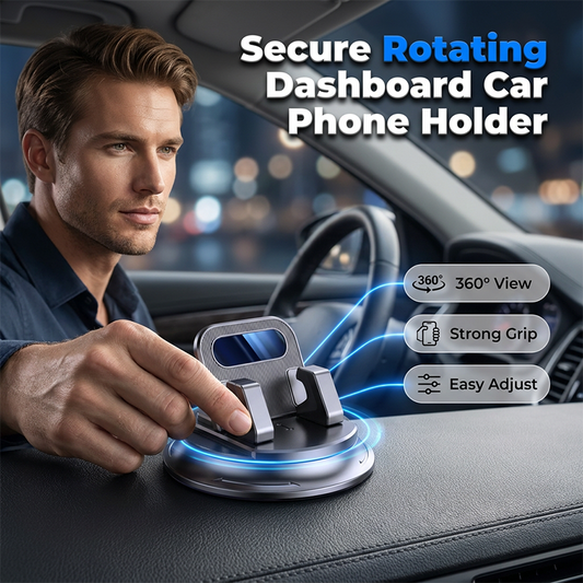 🔥Drehbarer Auto-Handyhalter fürs Armaturenbrett – stabil, kompakt & vielseitig – ideal für Navigation & freihändiges Telefonieren🚗📱