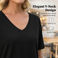 👕✨ 50% RABATT! Damen Oberteil mit halben Ärmeln, V-Ausschnitt und Patchwork-Saum – Leicht, lässig & perfekt für den Sommer 🌸