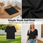 👕✨ 50% RABATT! Damen Oberteil mit halben Ärmeln, V-Ausschnitt und Patchwork-Saum – Leicht, lässig & perfekt für den Sommer 🌸