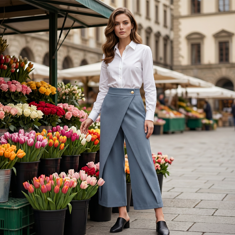 ⏳50% Rabatt für kurze Zeit⏰Damen Patchwork Cropped Freizeithose👖