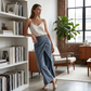 ⏳50% Rabatt für kurze Zeit⏰Damen Patchwork Cropped Freizeithose👖