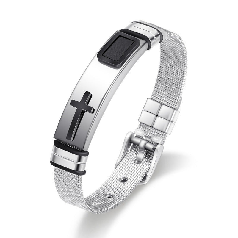 ✝️Herren Edelstahl Kreuz Armband