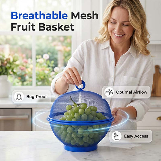 🧺 50% RABATT! 🍎 Obstkorb mit Deckel – Schützt & erhält die Frische ✨