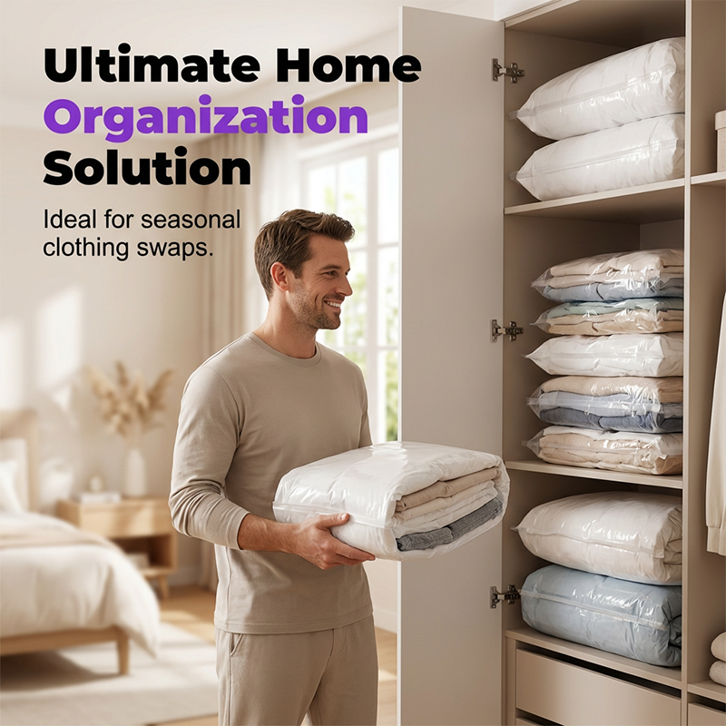 📦 ✨ Vakuum-Aufbewahrungsbeutel für Zuhause – Platzsparend, wiederverwendbar & perfekt für Kleidung und Bettwäsche 🏠