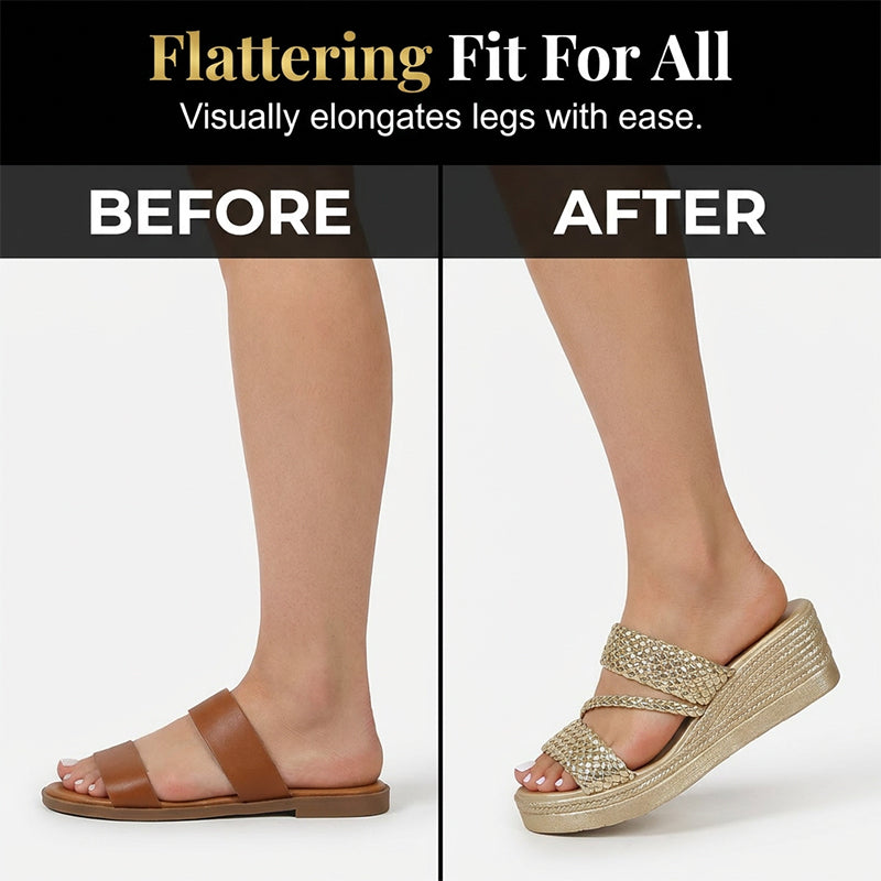 👠🌺Damen-Plateausandalen mit gewebtem Riemen