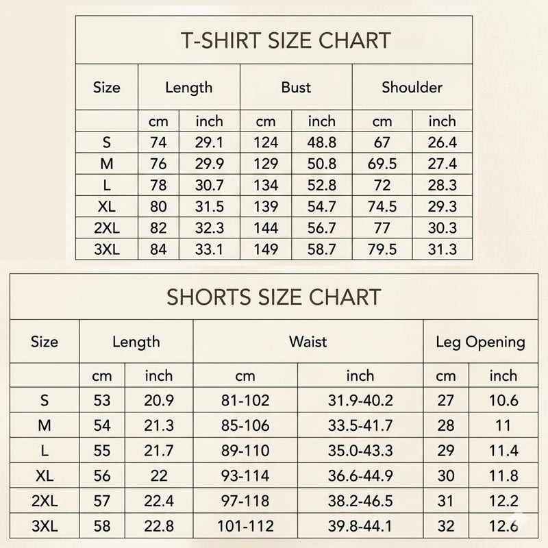 Herren-Set aus Tarnmuster-T-Shirt und Shorts