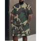 Herren-Set aus Tarnmuster-T-Shirt und Shorts